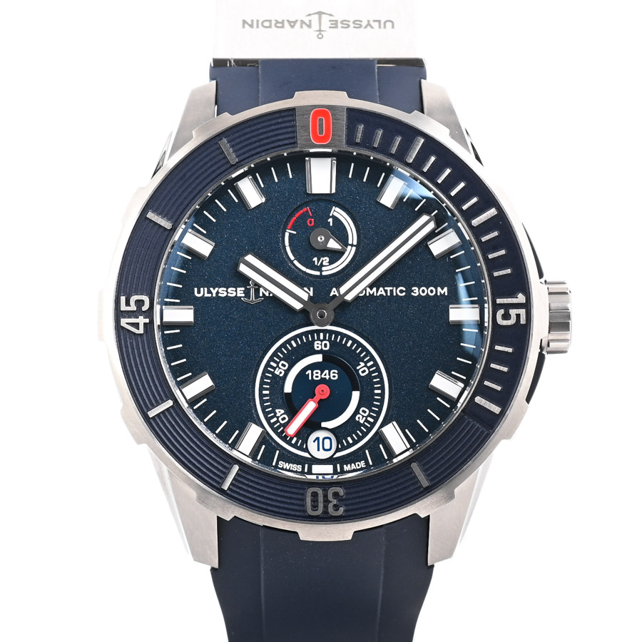 【中古A品】  ユリスナルダン ダイバー クロノメーター 44M  1183-170-3/93 チタニウム 元町本店