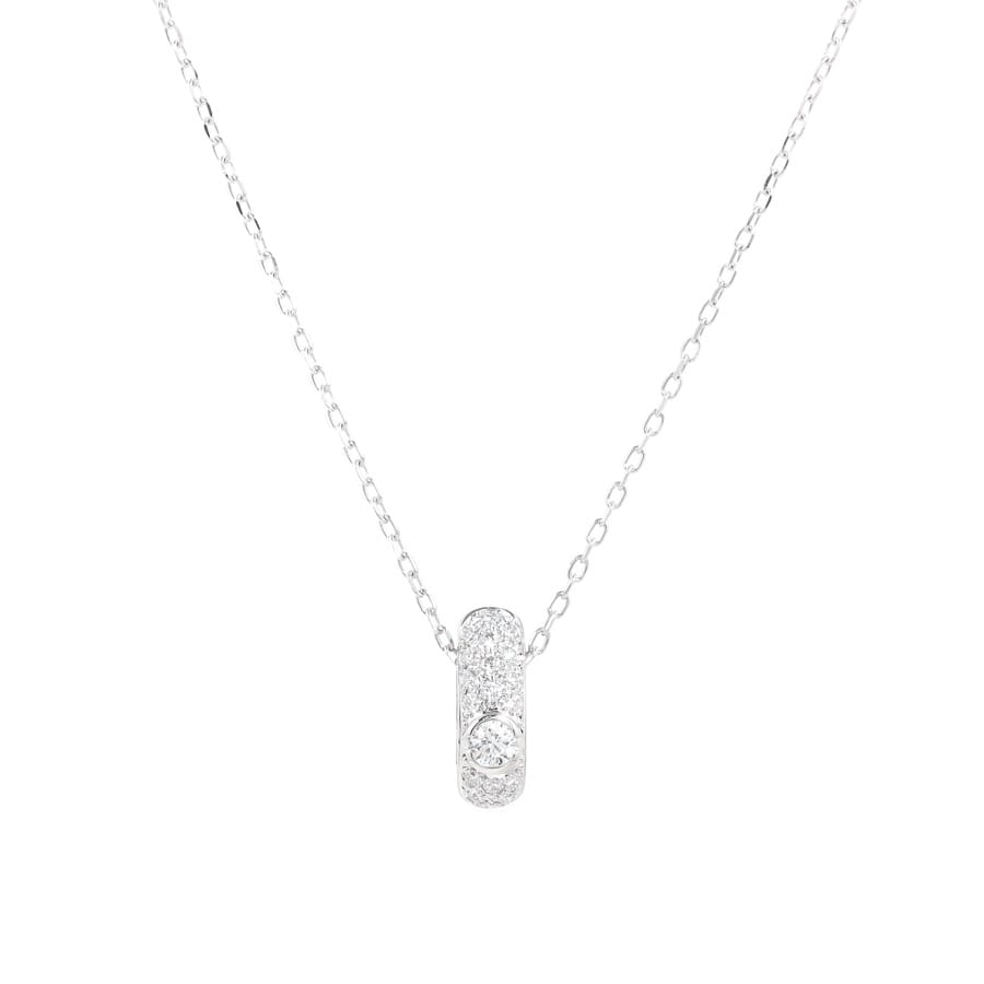 【中古A品】  ミキモト ダイヤ ネックレス   K18ホワイトゴールド(K18WG) 新宿歌舞伎町店