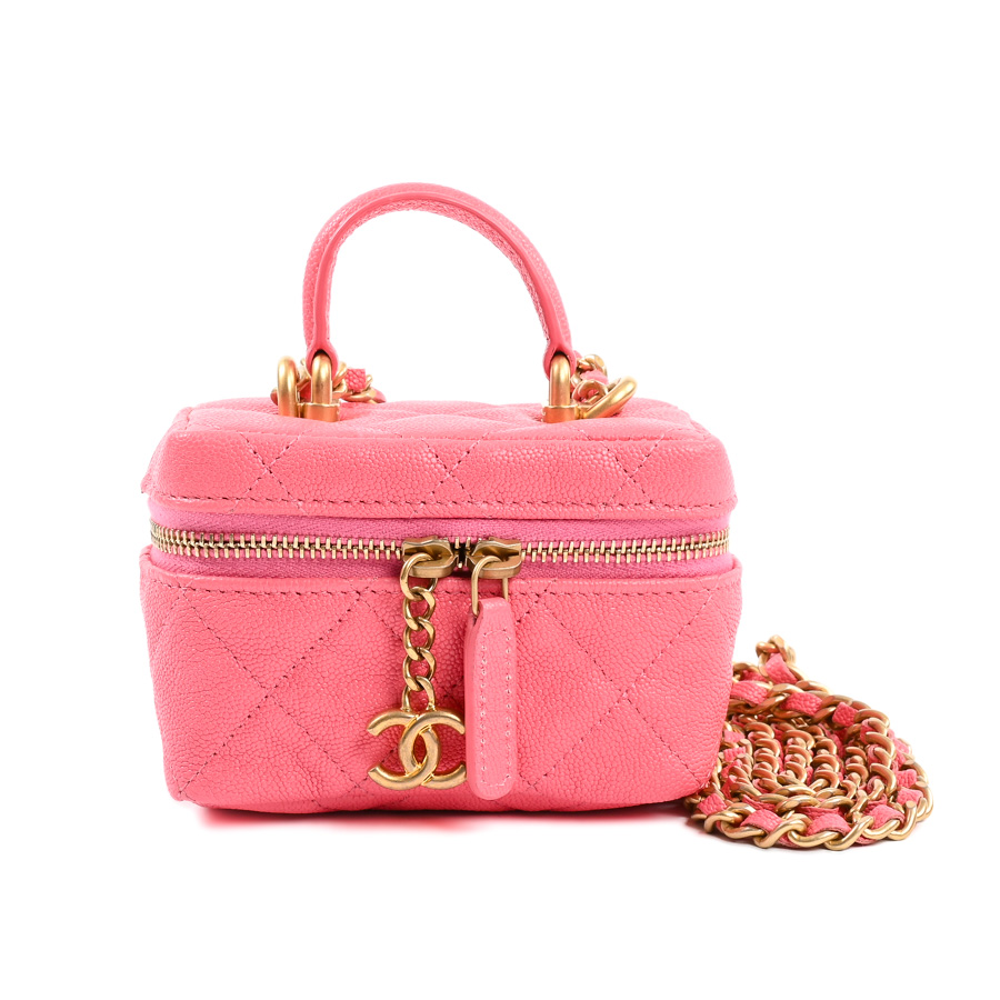 【中古A品】  シャネル マイクロヴァニティチェーンショルダー  AP2194 キャビア 横浜関内店