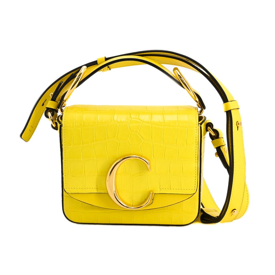 【中古AB品】  クロエ Cショルダーバッグ   型押しレザー 横浜関内店