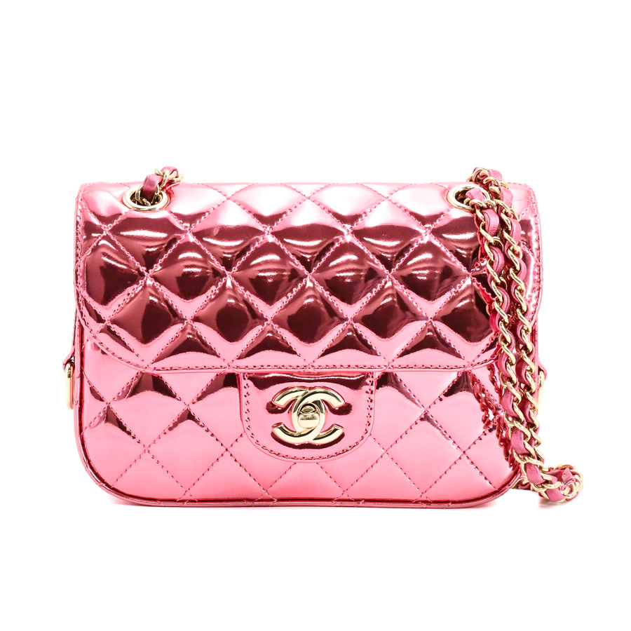 【中古A品】  シャネル ミニフラップバッグ  AS4646 パテントレザー 横浜関内店