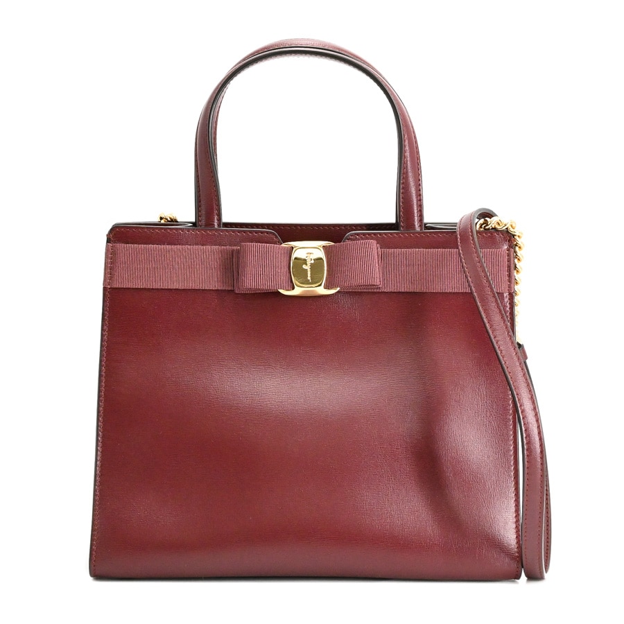 【中古A品】  フェラガモ 2WAYハンドバッグ  AU-21 1290 カーフ 横浜関内店