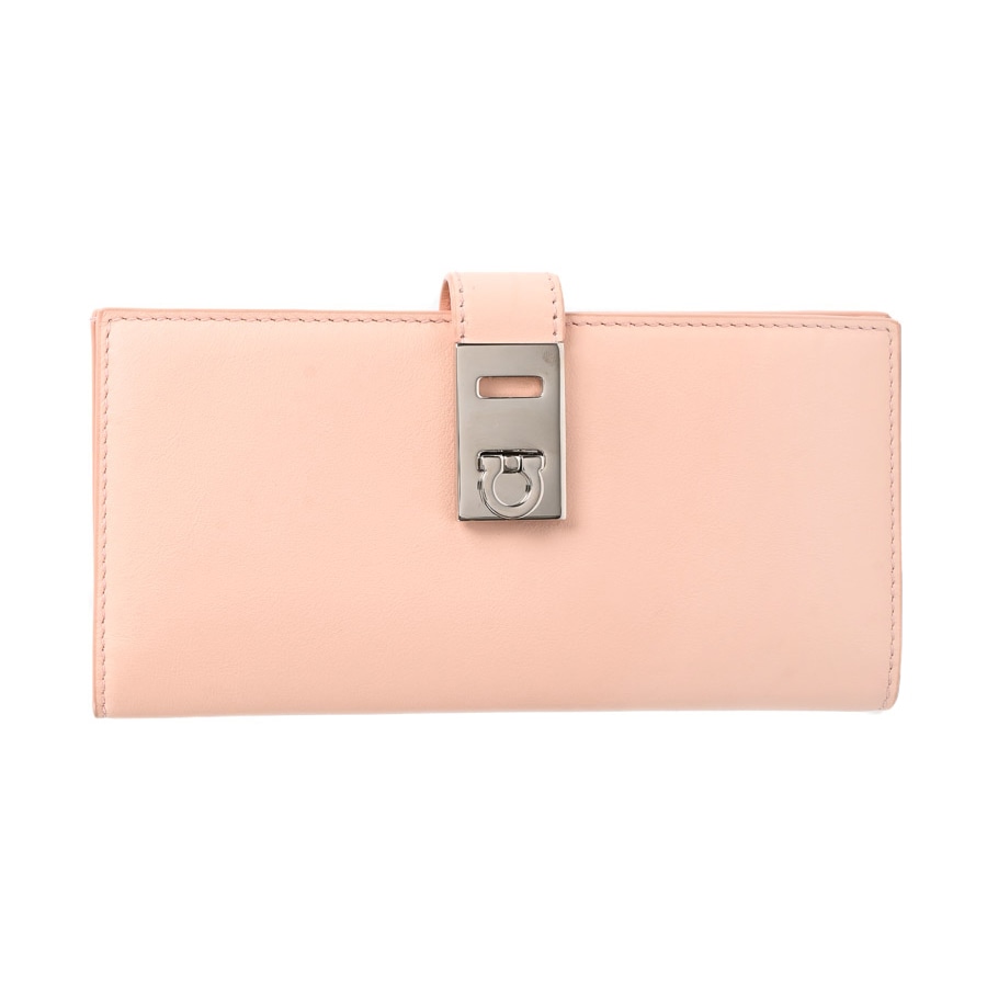 【中古A品】  フェラガモ 2つ折り長財布  JL-22 0522 カーフ 元町本店