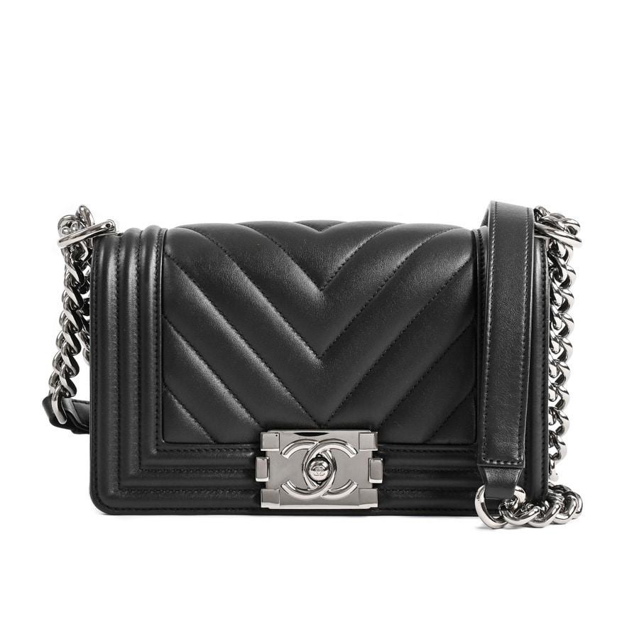 【中古SA品】  シャネル ボーイシャネルスモールハンドバッグ  A67085 カーフ 元町本店