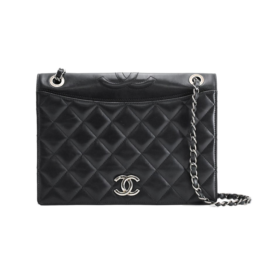 【中古AB品】  シャネル チェーンショルダーバッグ  A93012 カーフ 銀座