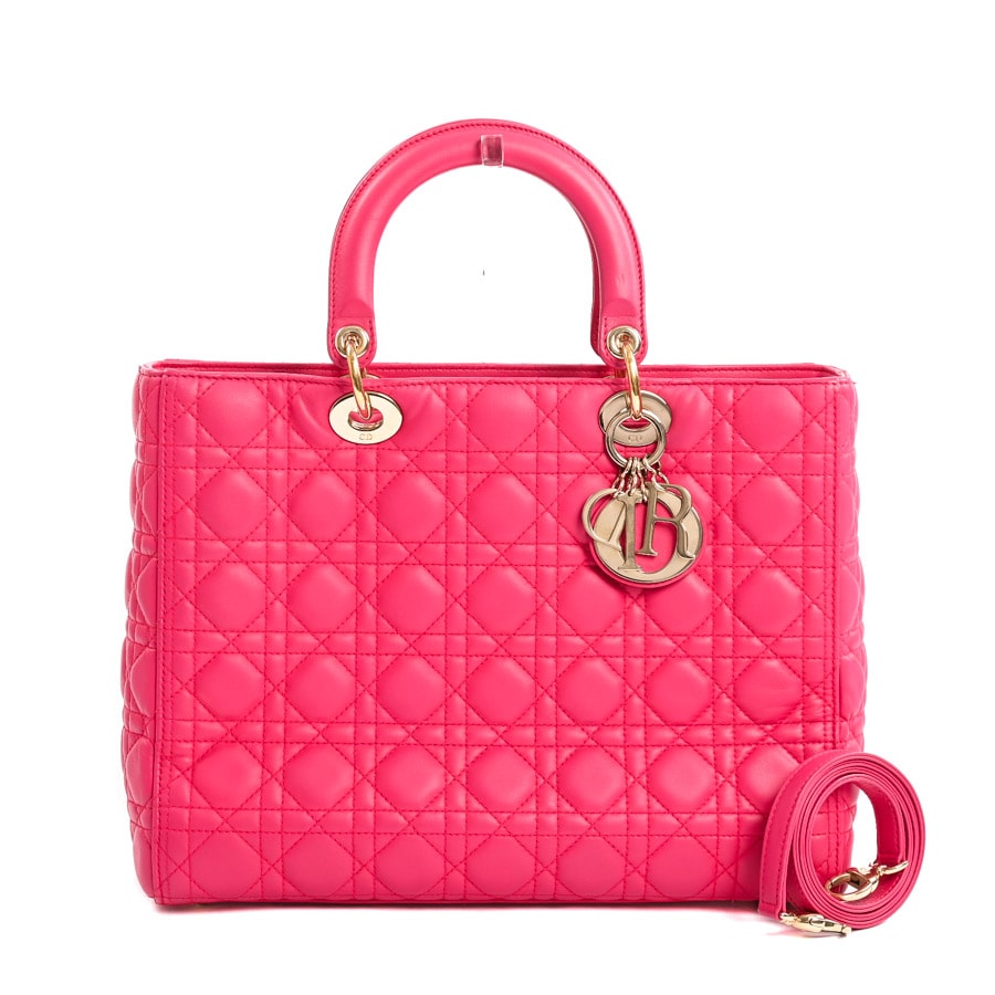 【中古AB品】  ディオール レディディオールラージ   ラムスキン 横浜関内店