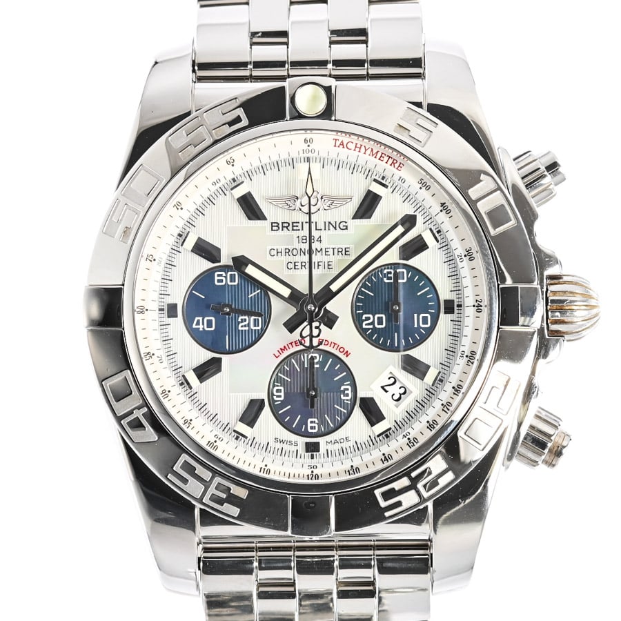 【中古A品】  ブライトリング クロノマット44 ブラックアイド ジャパンリミテッド  A011AJLPA ステンレス 元町本店
