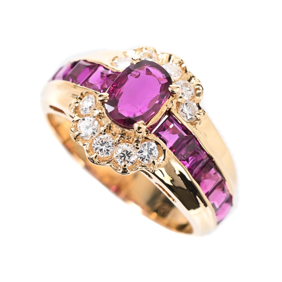 【中古A品】  ノンブランドジュエリー ルビー リング   K18YG 横浜関内店