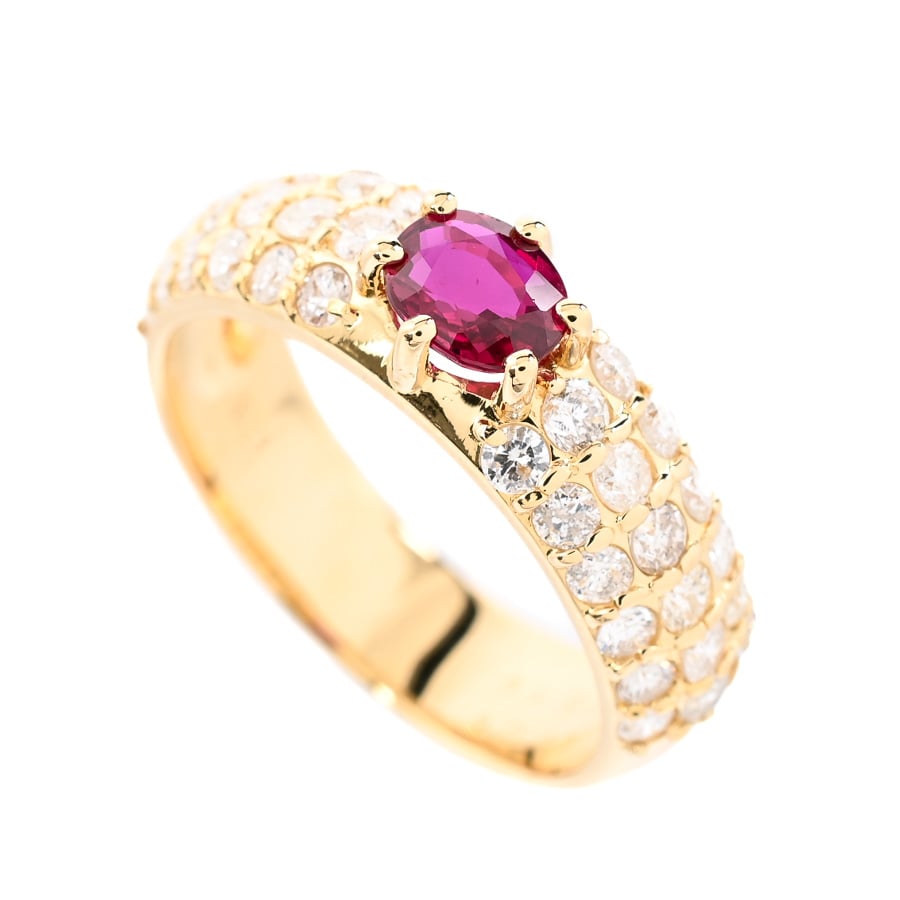 【中古A品】  ノンブランドジュエリー ルビー リング   K18YG 横浜関内店