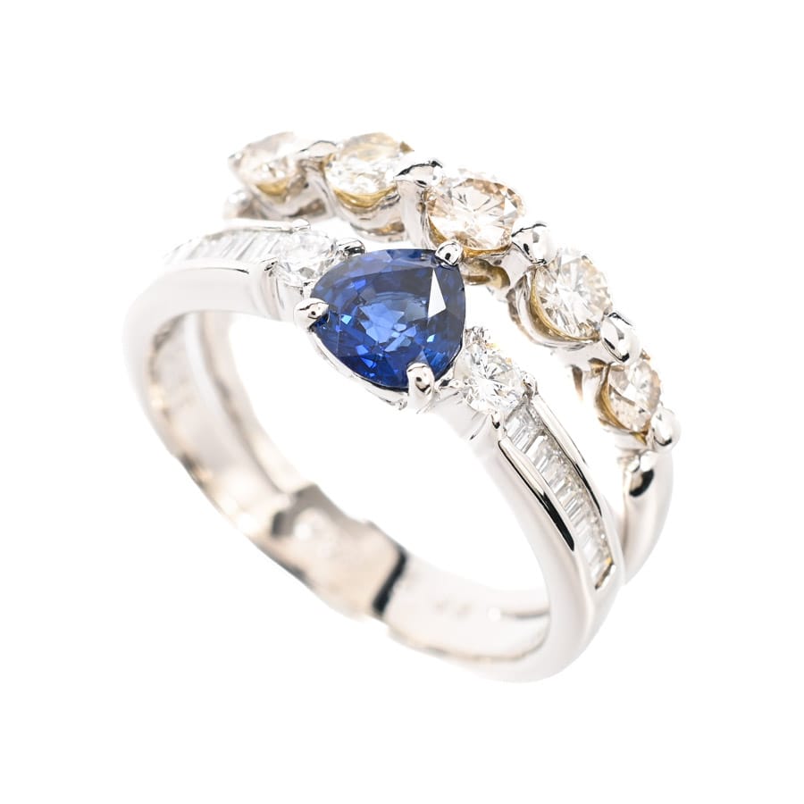 【中古A品】  ノンブランドジュエリー サファイア リング   プラチナ900 横浜関内店