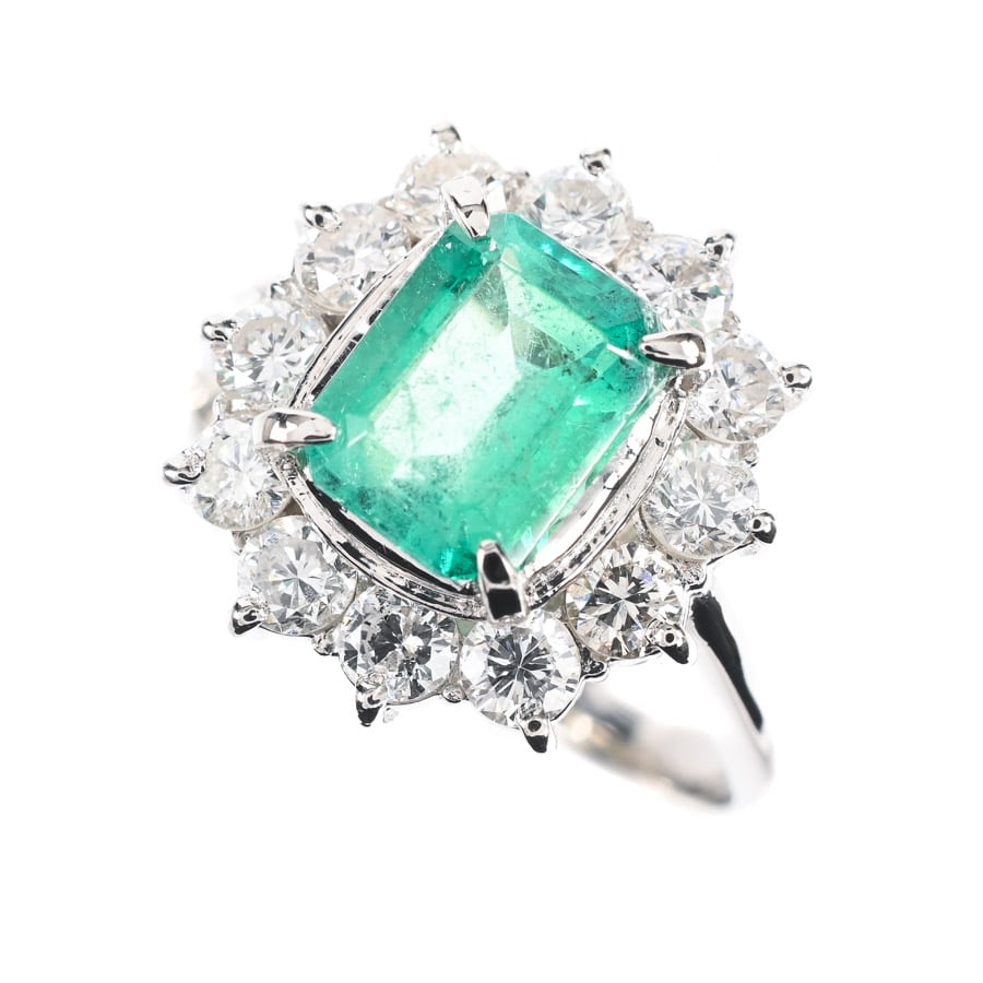 【中古A品】  ノンブランドジュエリー エメラルド リング   プラチナ900 横浜関内店