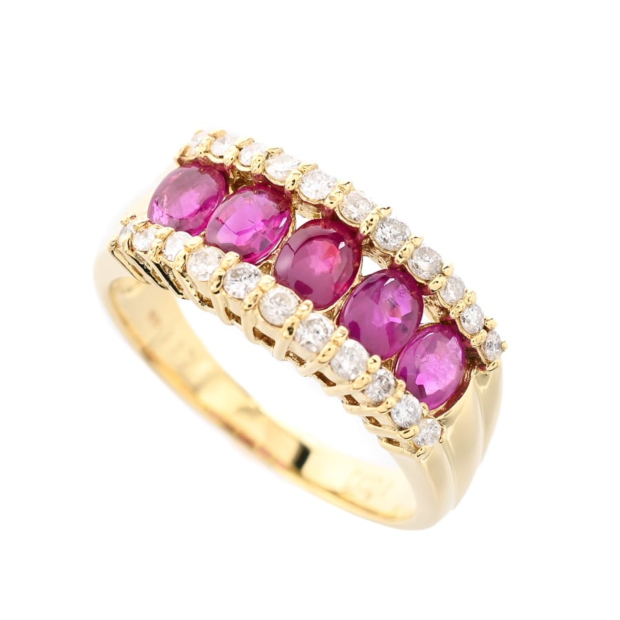 【中古A品】  ノンブランドジュエリー ルビー リング   K18YG 横浜関内店