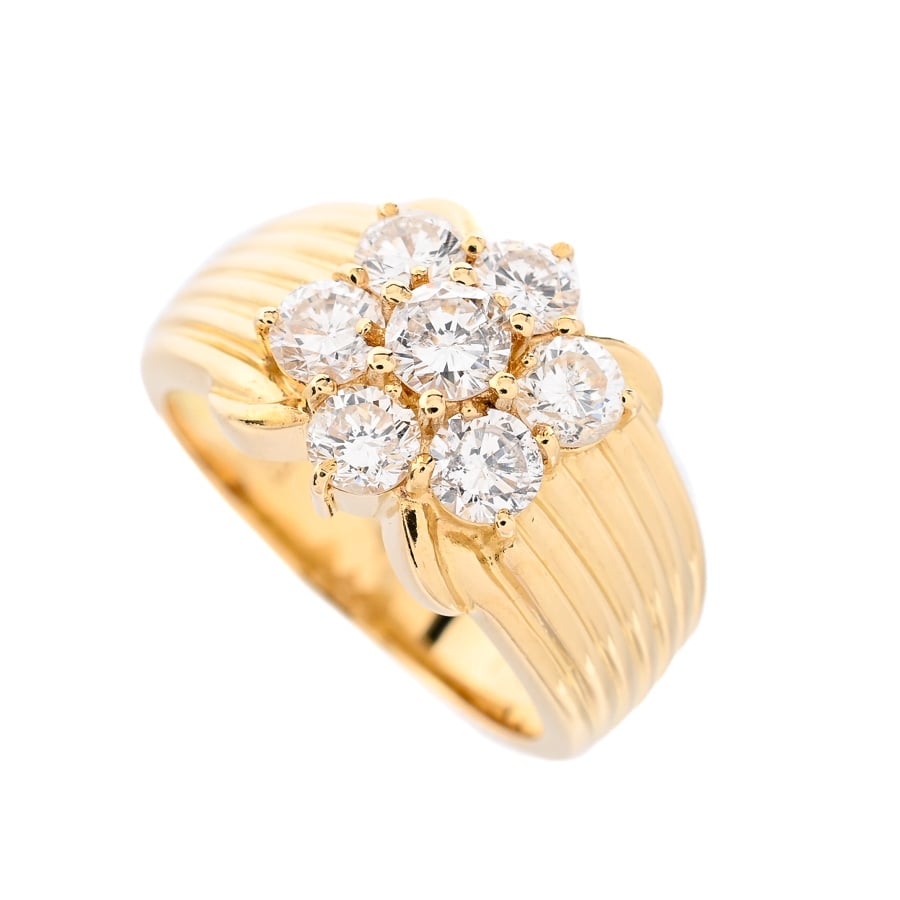 【中古A品】  ノンブランドジュエリー ダイヤ リング   K18YG 横浜関内店