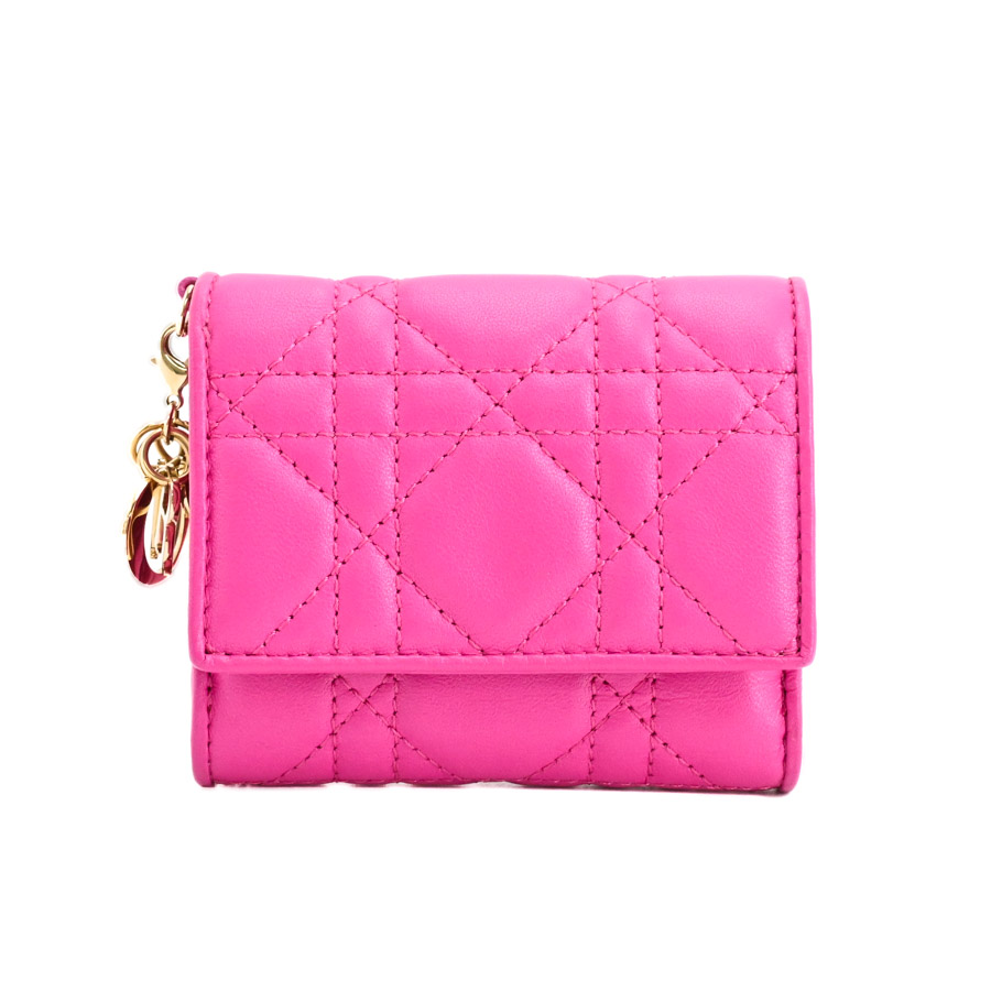 【中古A品】  ディオール レディディオールLotusウォレット  S01810NMJ ラムスキン 横浜関内店