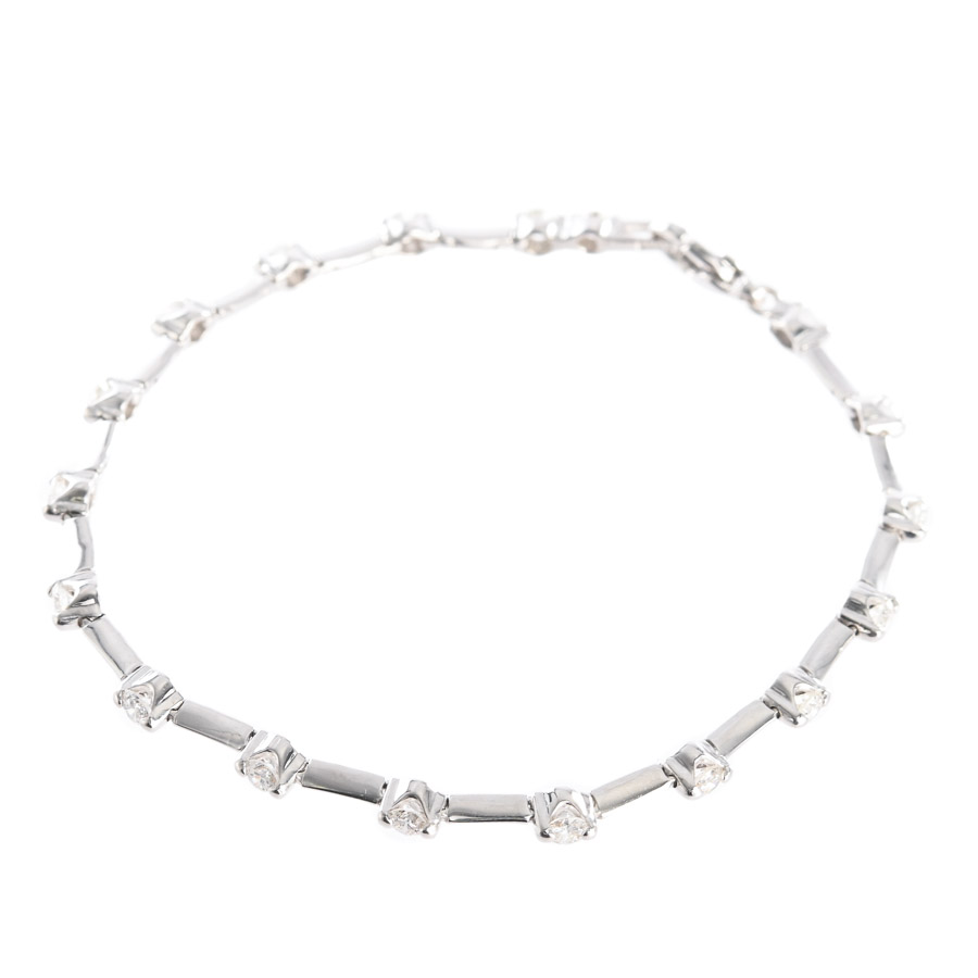 【中古A品】  ノンブランドジュエリー ダイヤ ブレスレット   K18ホワイトゴールド 横浜関内店