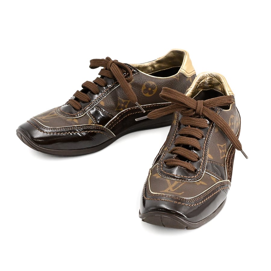 【中古AB品】  ルイヴィトン ローカットスニーカー モノグラム  スウェード 元町本店