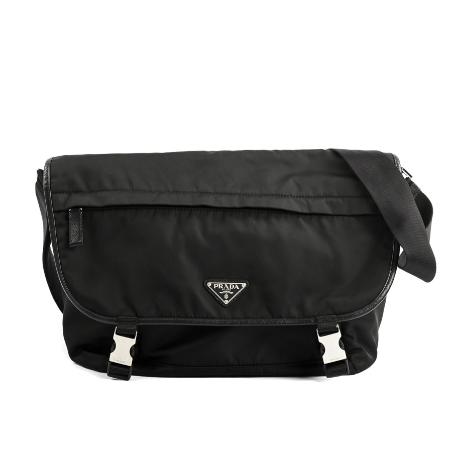 【中古AB品】  プラダ Re-Nylonxサフィアーノショルダーバッグ  2VD052 リナイロン 元町本店