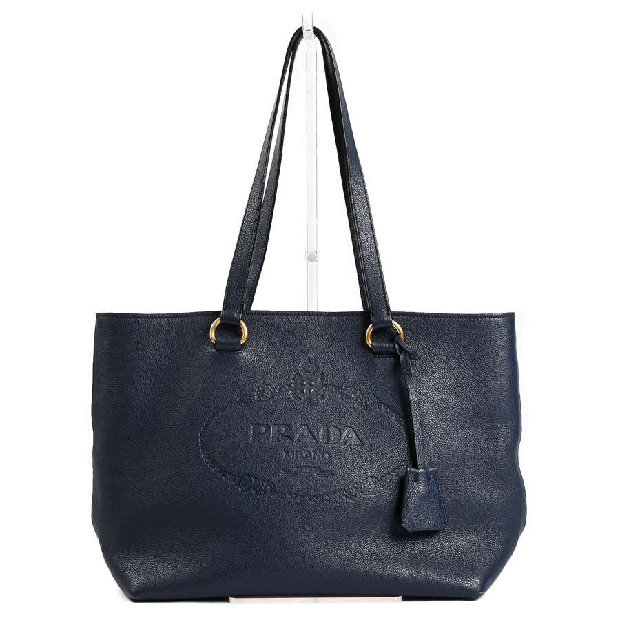 【中古AB品】  プラダ トートバッグ  1BG100 型押しレザー 元町本店