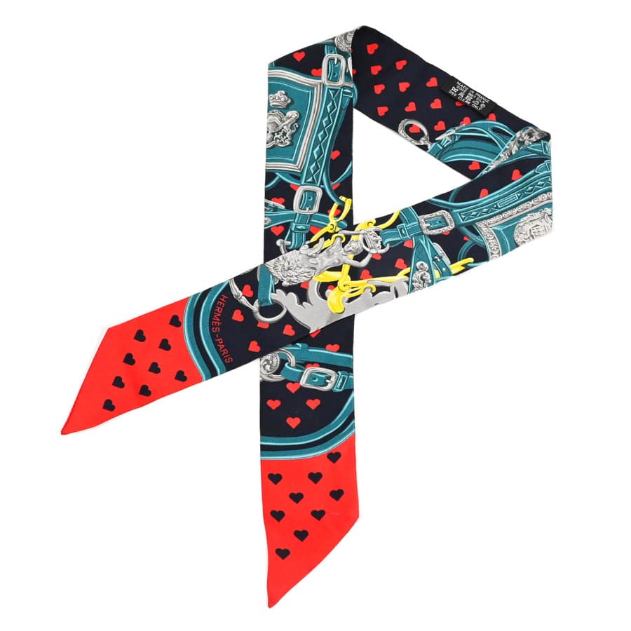 【中古A品】  エルメス ツイリー   シルク 銀座