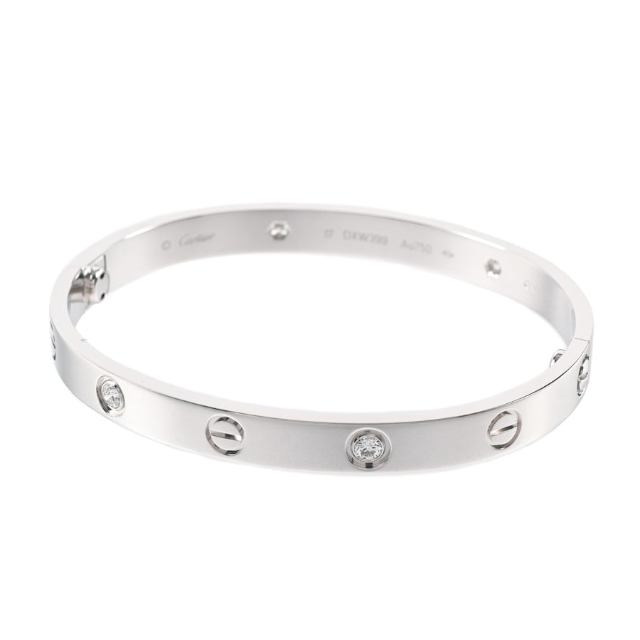 【中古A品】  カルティエ ラブブレス  B6035817 K18ホワイトゴールド 銀座