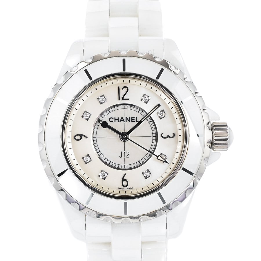 【中古A品】  シャネル J12 マザーオブパール 33MM  H2422 セラミック SHIBUYA