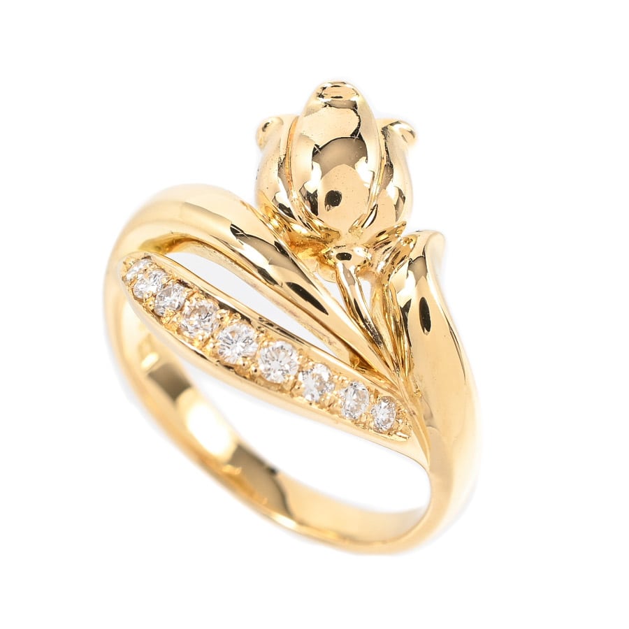 【中古A品】  ニナリッチ ダイヤ リング   K18イエローゴールド 横浜関内店