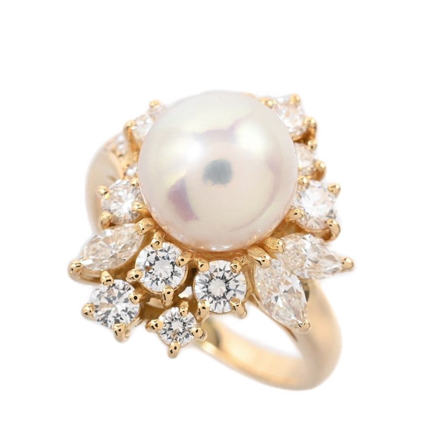 【中古A品】  タサキ パール リング   K18イエローゴールド 銀座