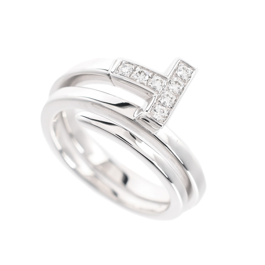 【中古A品】  ティファニー Tスクエアラップ   K18ホワイトゴールド 銀座