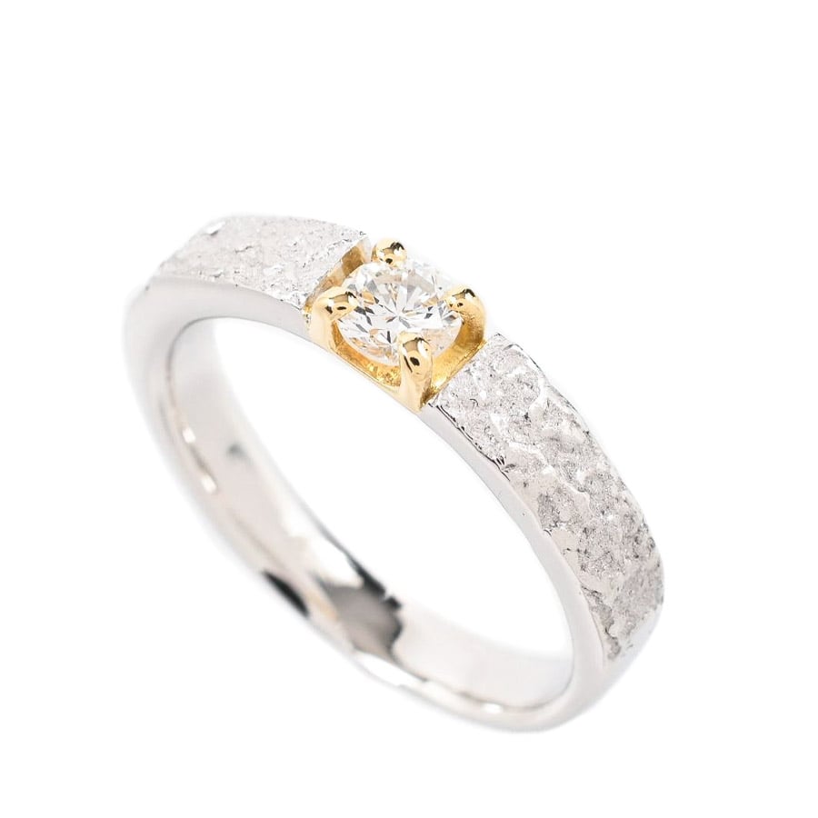 【中古A品】  田村俊一 ダイヤ リング   プラチナ900/K18イエローゴールド(Pt900/K18YG) 元町本店