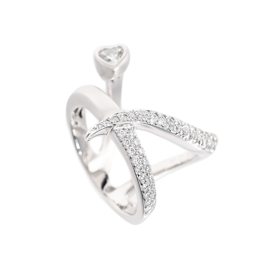 【中古A品】  カラッチ ダイヤ リング   K18ホワイトゴールド 銀座