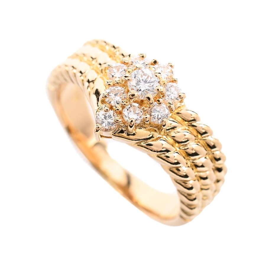 【中古A品】  タサキ ダイヤ リング   K18イエローゴールド(K18YG) 横浜関内店