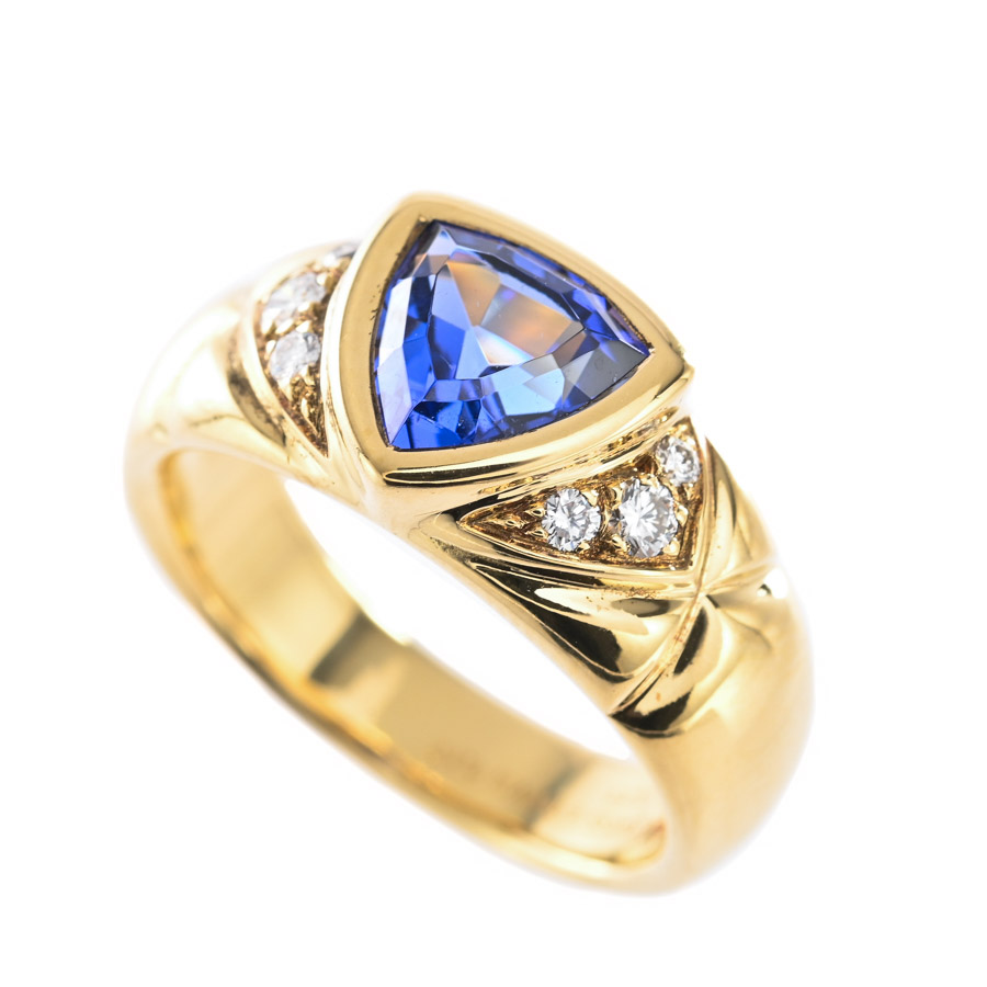 【中古A品】  ノンブランドジュエリー タンザナイト リング   K18YG 横浜関内店