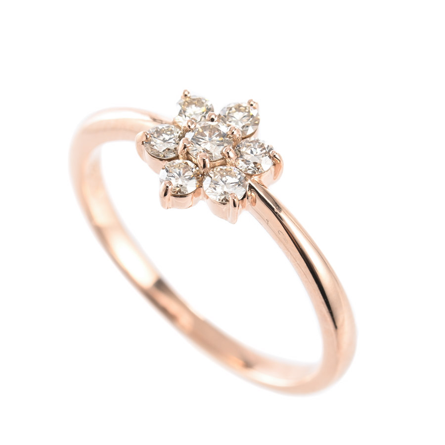 【中古A品】  ノンブランドジュエリー ダイヤ リング   K18ピンクゴールド 元町本店