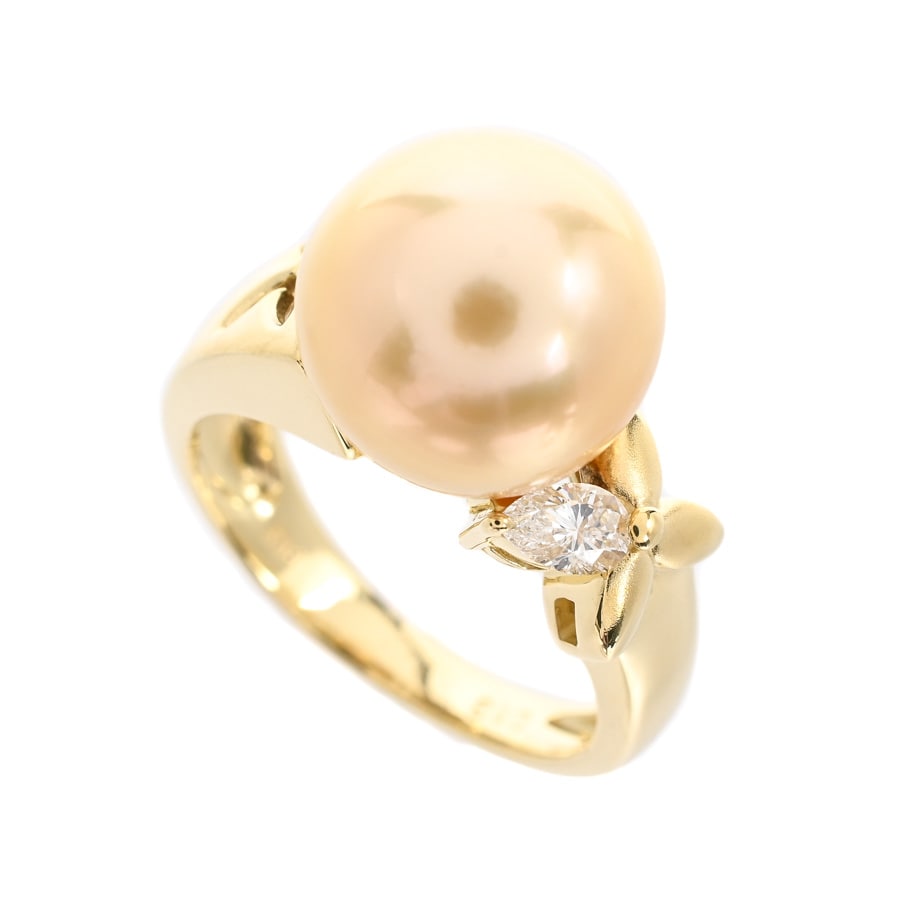 【中古A品】  ノンブランドジュエリー パール リング   K18YG 元町本店