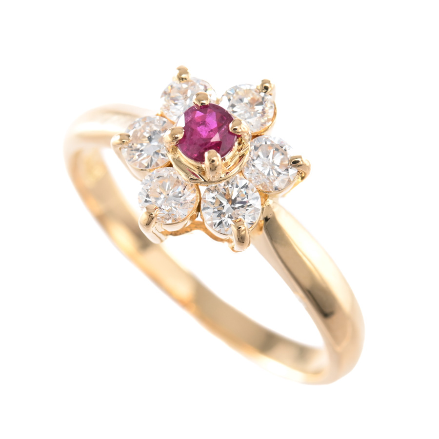 【中古A品】  ノンブランドジュエリー ルビー リング   K18YG 横浜関内店