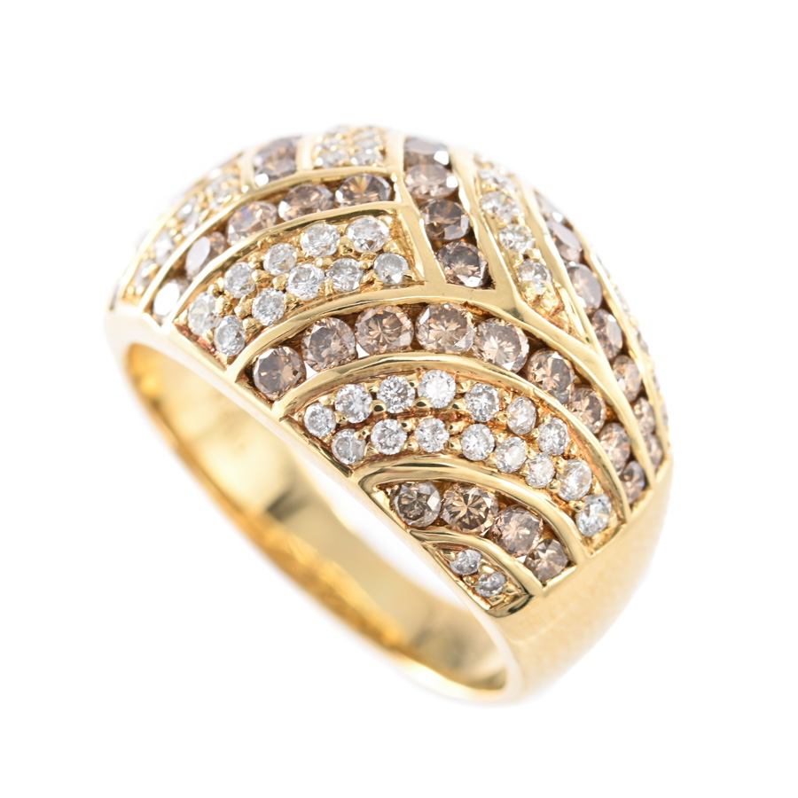 【中古A品】  ノンブランドジュエリー ダイヤ リング   K18YG 横浜関内店