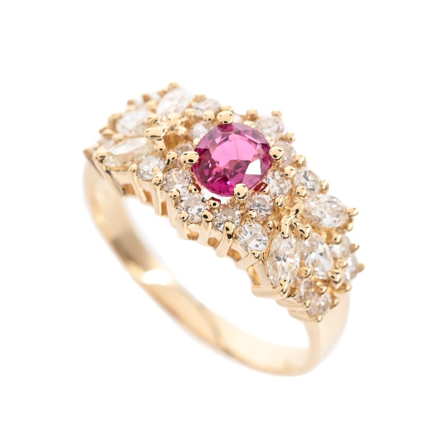 【中古A品】  ノンブランドジュエリー ルビー リング   K18YG 元町本店