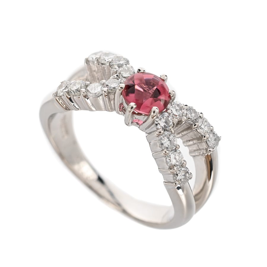 【中古A品】  ノンブランドジュエリー ピンクトルマリン リング   プラチナ900 THE YOKOHAMA FRONT