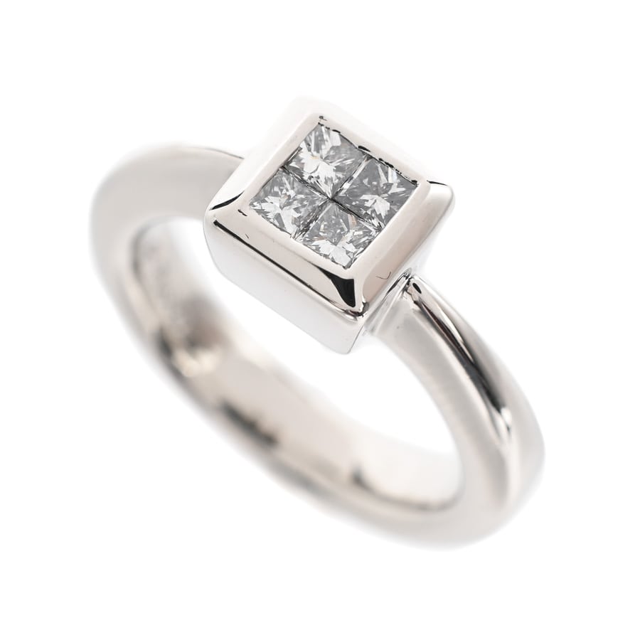 【中古A品】  ノンブランドジュエリー ダイヤ リング   プラチナ850 元町本店