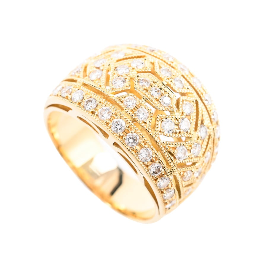 【中古A品】  ノンブランドジュエリー ダイヤ リング   K18YG 横浜関内店