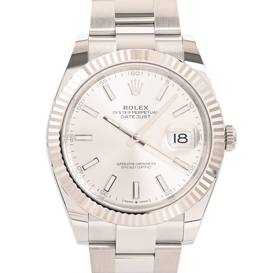 【中古A品】  ロレックス デイトジャスト41  126334/OYS ステンレス/ホワイトゴールド 銀座