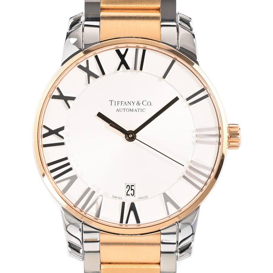 【中古A品】  ティファニー アトラス ドーム  Z1800.68.13A21A00A ステンレス/ピンクゴールド 元町本店