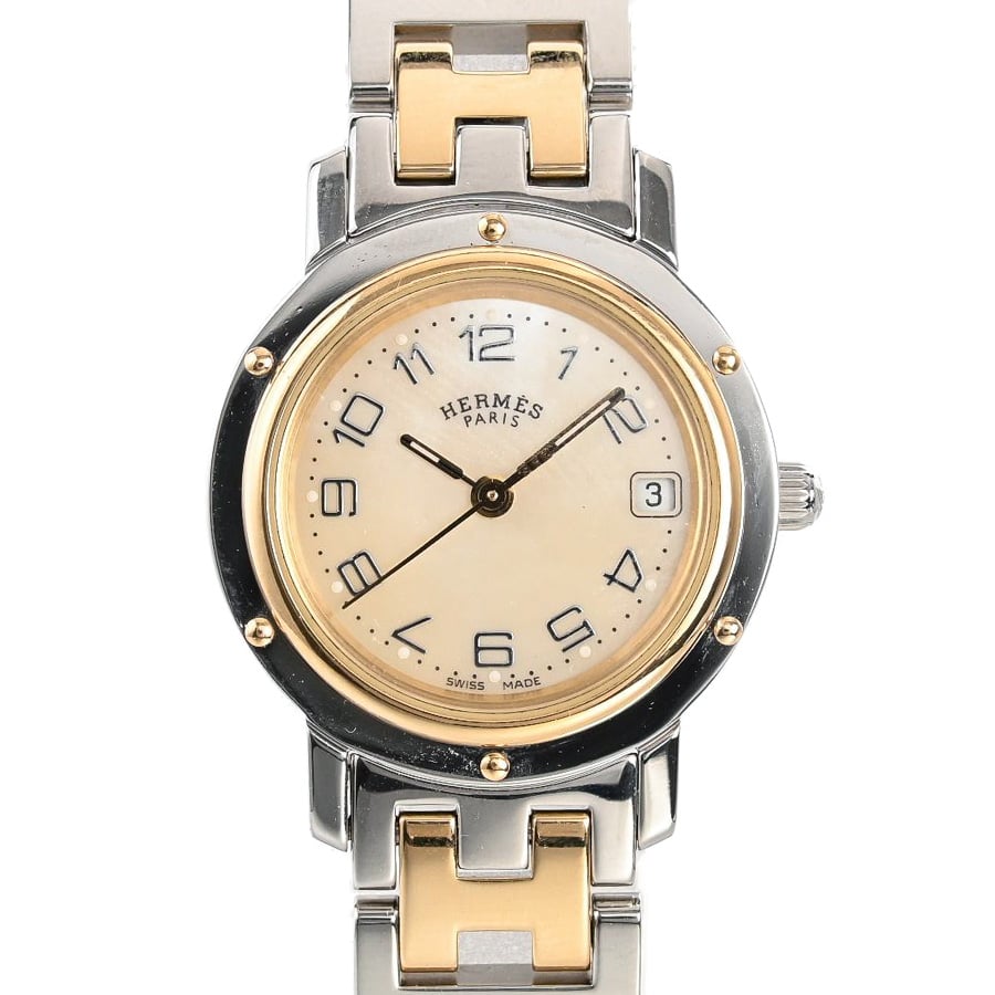 【中古A品】  エルメス クリッパー  CL4.220 ステンレス/イエローゴールド 元町本店