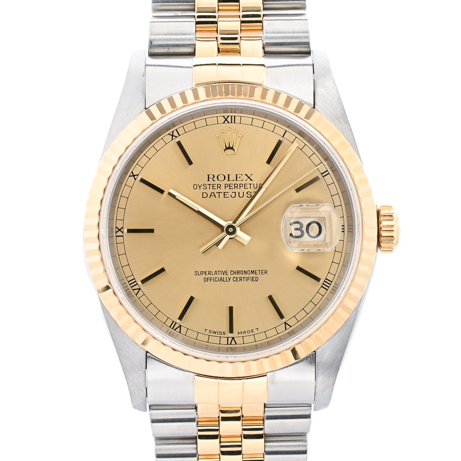 【中古A品】  ロレックス デイトジャスト  16233 ステンレス/イエローゴールド 元町本店