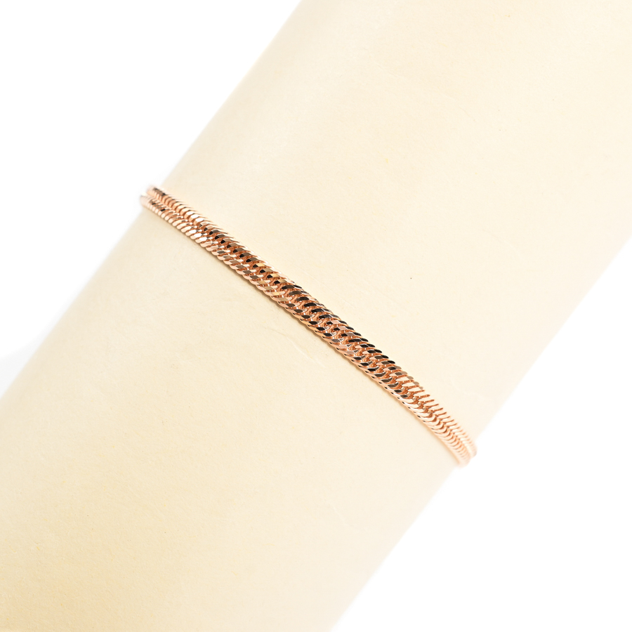 【新品】  ノンブランドジュエリー 喜平ブレスレット 12面トリプル 5.1g   K18ローズゴールド 新宿歌舞伎町店