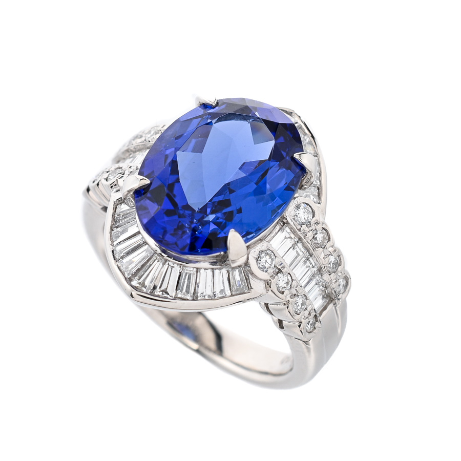 【中古A品】  ノンブランドジュエリー タンザナイト リング   プラチナ900 横浜関内店