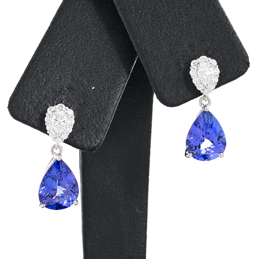 【中古A品】  ノンブランドジュエリー タンザナイト ピアス   プラチナ900 横浜関内店