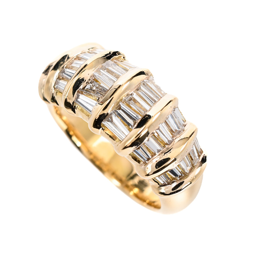 【中古A品】  ノンブランドジュエリー ダイヤ リング   K18YG 横浜関内店