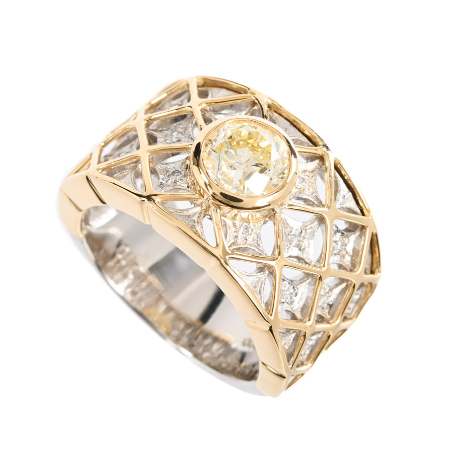 【中古A品】  ノンブランドジュエリー ダイヤ リング   Pt900/K18YG 横浜関内店