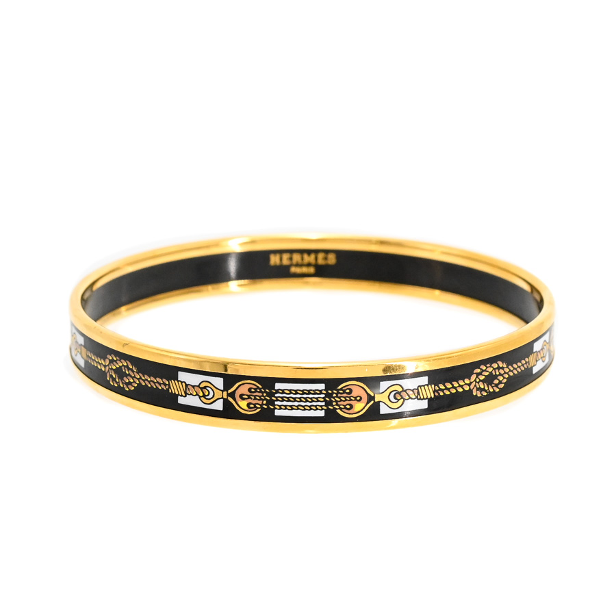 【中古A品】  エルメス エマイユPM   ゴールドメッキ 元町本店